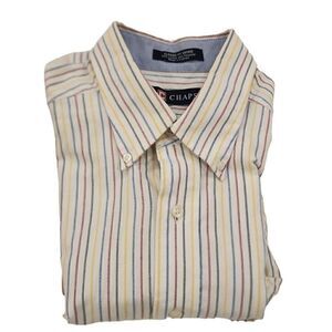 Chaps Men's Multicolor Striped Long Sleeve Button Down Shirt Size‎ 32/33